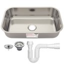 Ver imagem 1 de Cuba de Embutir Basic Aço Inox com Válvula e Sifão 56bl - Tramontina 94085/556