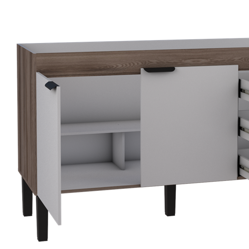 Gabinete em Madeira Flamingo Cozinha 2,00 Tamarindo Branco Cozimax - 6