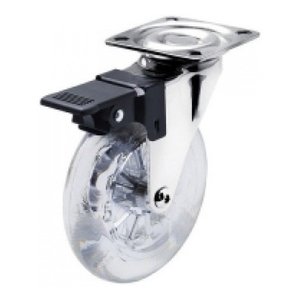 Roda Mesa Giratória 100mm 550kg - Lotus Roda Policarbonato