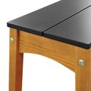 Ver imagem 5 de Banco 2 Lugares Áustria Madeira Maciça Assento Mdf Laqueado - Amêndoa/preto