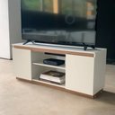 Ver imagem 1 de Rack Cava 107cm 2 Portas com Rodapé TV até 50" Byhouse