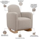 Ver imagem 5 de Poltrona de Amamentação com Balanço e Puff Orgânico Saori W01 Bouclê Creme - Lyam Decor