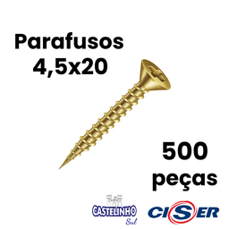 Parafuso para Madeira Mdf Philips 4,5x20 500un - Caixa - 2