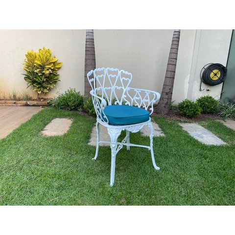 Poltrona Viena Alumínio Fundido Jardim Varanda Piscina Área Gourmet Área Externa Campo Artesane Móve