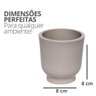 Vaso Decorativo Garrafa Invertida Lisa 8cm Cimento Artesanal Cinza - 2