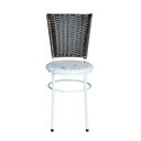 Ver imagem 3 de 6 Cadeiras para Mesa Branca Hawai Marrom Assento Floral:floral Areia