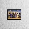 Quadro Pink Floyd Mulheres Nuas 45x34cm - com vidro:Madeira preta - 1