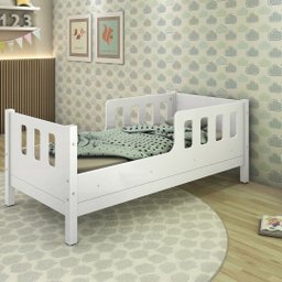 Cama Infantil Encanto Unissex com Proteção Lateral Mdf:branco - 4
