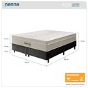 Ver imagem 3 de Cama Box Preta + Colchão King Size Santa Cruz Bege Molas Ensacadas Euro Pillow 193x203x72cm