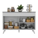 Ver imagem 4 de Balcão Cozinha Gabinete Pia 120cm 2 Portas Veneza Multimóveis V3738 Branco
