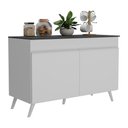 Ver imagem 1 de Balcão Cozinha Gabinete Pia 120cm 2 Portas Veneza Multimóveis V3738 Branco