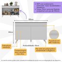 Ver imagem 2 de Balcão Cozinha Gabinete Pia 120cm 2 Portas Veneza Multimóveis V3738 Branco