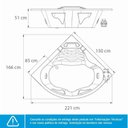 Ver imagem 3 de Banheira de Hidromassagem Acapulco Gran Luxo 150x211x51cm - P2 - 220v - com Aquecedor