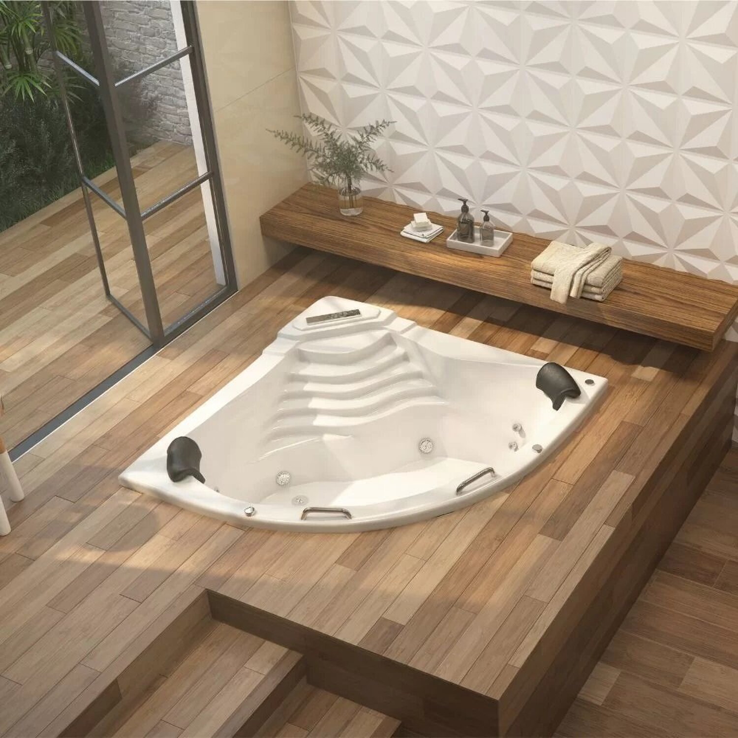 Banheira de Hidromassagem Acapulco Gran Luxo 150x211x51cm - P2 - 220v - com Aquecedor - 2