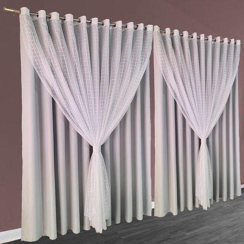 Cortina Blackout Blecaute Miami 5,00 X 2,60 Quarto Branco