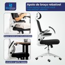 Ver imagem 4 de Cadeira de Escritório Florença - Branca e Preta