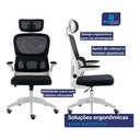 Ver mais imagens de Cadeira de Escritório Florença - Branca e Preta