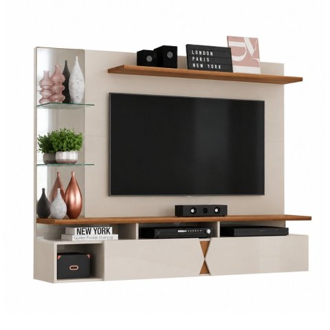 Painel para TV até 55 Polegadas Intense Off White/Damasco