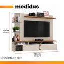 Ver imagem 3 de Painel para TV até 55 Polegadas Intense Off White/Damasco