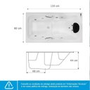 Ver imagem 4 de Banheira de Hidromassagem Box Gran Luxo 120x80x44cm - P3 - 110v - sem Aquecedor
