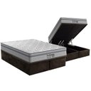 Ver imagem 1 de Cama Box Baú King: Colchão Molas Ensacadas Probel MasterPocket ProDormir Springs Luxo + Base CRC Sue