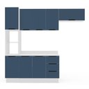 Ver imagem 4 de Cozinha Compacta 250072 4 Peças Meena Branco Azul Politorno Móveis