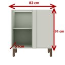 Ver imagem 3 de Balcão de Cozinha Genialflex Iluminata Canto Reto Hortelã