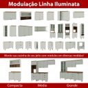 Ver mais imagens de Balcão de Cozinha Genialflex Iluminata Canto Reto Hortelã