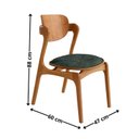 Ver imagem 4 de Mesa de Jantar Tokyo Tampo 180cm Madeira Laminado com 6 Cadeiras Celeste Gold Marrom/Jade/Cinamomo I