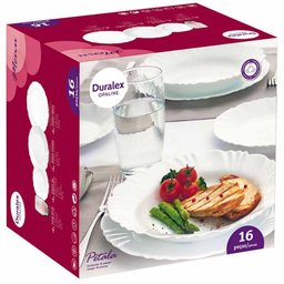 Aparelho de Jantar Pétala Duralex 16 Peças - Vidro Temperado - 1