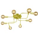 Ver imagem 3 de Lustre Sputnik Aranha 8 Braços Dourado Quarto Sala Cozinha