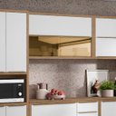 Ver imagem 4 de Armário Aéreo 2 Portas C/ Vidro Opala Carvalho/branco