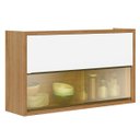 Ver imagem 1 de Armário Aéreo 2 Portas C/ Vidro Opala Carvalho/branco