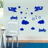 Adesivo de Parede Infantil Carros e Aviões-Grande 70X70cm - 1