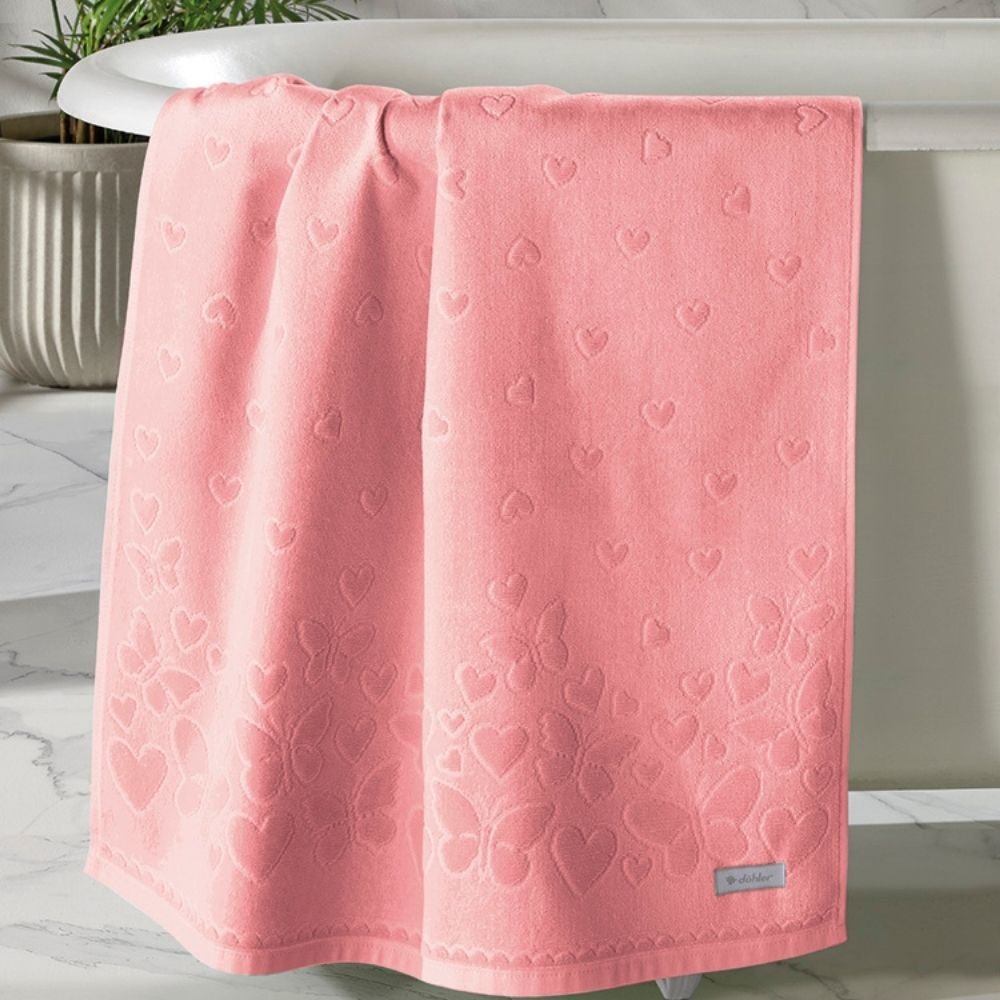 Toalha de Banho 100% Algodão Toque Macio Aveludado Excelente Absorção Dohler Romance - Rose