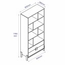 Ver imagem 6 de Prateleira Biblioteca Madeira 8 Nichos 2 Gavetas | Alla