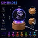 Ver mais imagens de Luminaria Infantil LED 7 Cores RGB Giratoria Globo Astronauta 3D Abajur de Mesa Esfera Madeira Decor