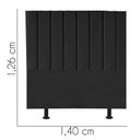 Ver imagem 3 de Cabeceira Estofada Cama Box Casal Carla 140cm Courino:preto