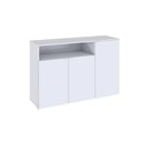 Ver imagem 1 de Armário Aparador com 03 Portas e Nicho 89,5x135x42cm Wlap135 Branco Chess