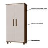 Armário Organizador 2 Portas Nicolau Malbec Off White - 3