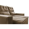 Sofá Retrátil e Reclinável 1.50m Cama Inbox Smal com Bordado Pantográfico Suede Castor - 4