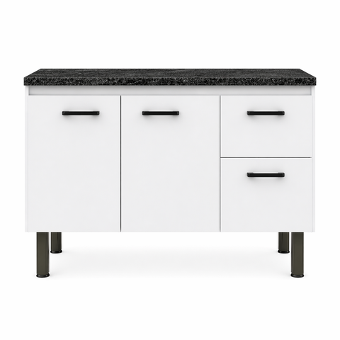 Gabinete de Cozinha Mdf 1,14 M Elegância Moderna e Funcionalidade:branco