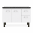 Ver imagem 1 de Gabinete de Cozinha Mdf 1,14 M Elegância Moderna e Funcionalidade:branco