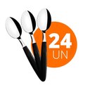 Ver imagem 2 de Kit - 24 Colheres de Mesa Ipanema com Lâmina em Aço Inox Cabo Preto Cptop - Tramontina 23363400