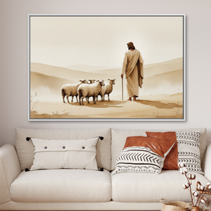 Quadro o Cordeiro de Deus Jesus Decorativo em Canvas 123x83