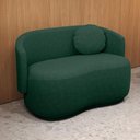 Ver imagem 2 de Namoradeira Beatriz Orgânica Veludo Lisa - 7 Decor Verde Escuro