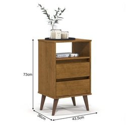 Mesa de Cabeceira Retrô Roma Freijó - Ej Móveis - 5