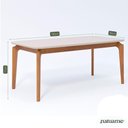 Ver imagem 4 de Mesa de Jantar Ficus 1,80 com 6 Cadeiras Buriti Conforto e Sofisticação Madeira/off White/linho