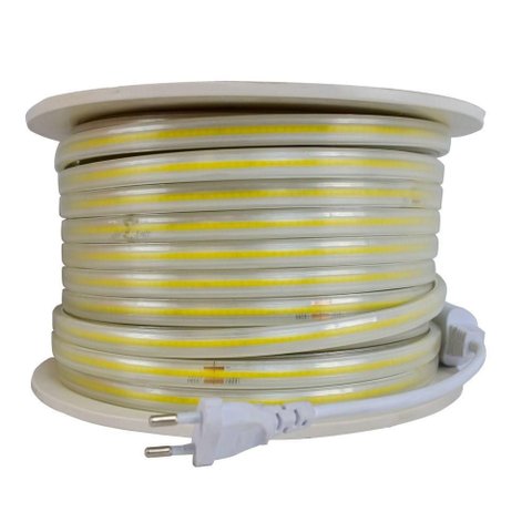 Fita LED Cob Foxlux 10W 220V 50m 4000k IP65 Branco