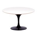 Ver imagem 1 de Mesa Saarinen Oval Fórmica Branca 235x122cm - Base Preta